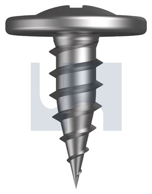 SCREW NEEDLE PNT BUTTON HD ZINC 8 X 12 